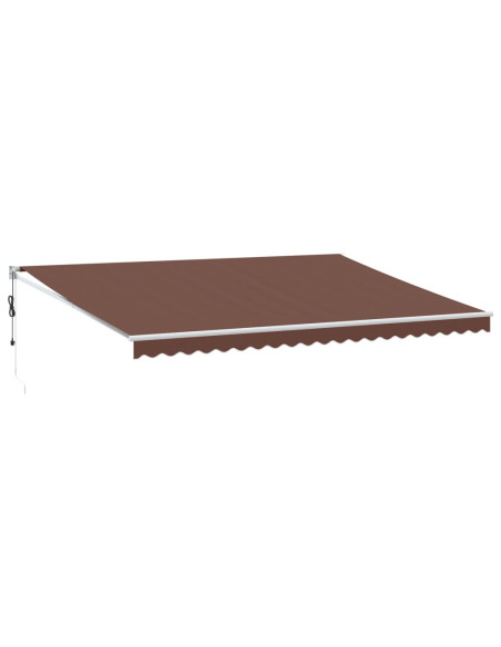 Tenda da Sole Retrattile Automatica Marrone 500x300 cm