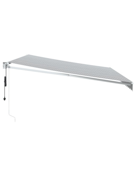 Tenda Retrattile Antracite e Bianca 5x3 m Tessuto e Alluminio