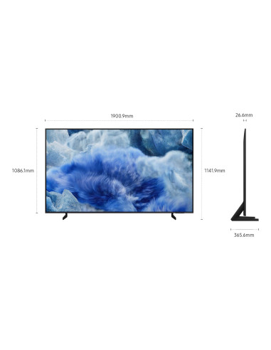 Samsung QLED AI TV 85" QE85Q8FAAUXZT 4K, Processore Q4 AI, 4K Upscaling, Color Booster Pro, OTS Lite, Air Slim Design, Vision AI