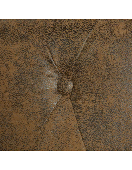 Divano Chesterfield a 2 posti marrone in similpelle