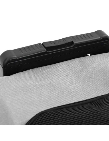 Carrello per animali domestici 3 in 1 design grigio 48x32x57 cm tessuto Oxford