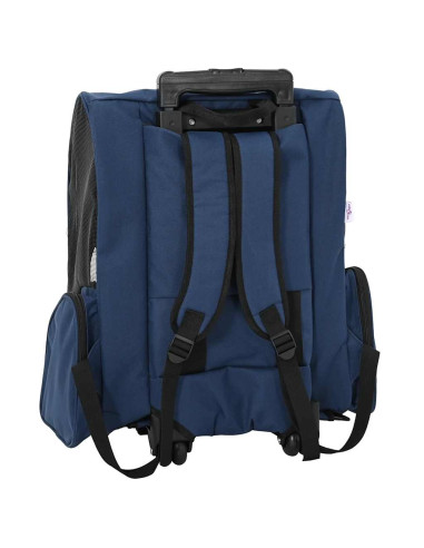 Carrello per animali domestici 3 in 1 Design Blu 48x32x57 cm Tessuto Oxford