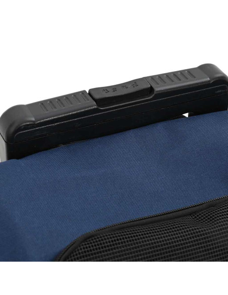 Carrello per animali domestici 3 in 1 Design Blu 48x32x57 cm Tessuto Oxford