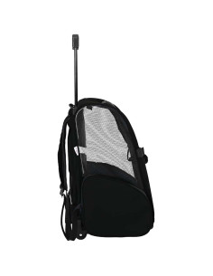 Carrello per Animali 3 in 1 Design Nero 48x32x57 cm Tessuto Oxford