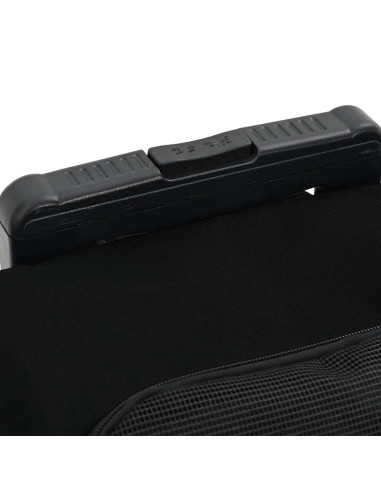 Carrello per Animali 3 in 1 Design Nero 48x32x57 cm Tessuto Oxford