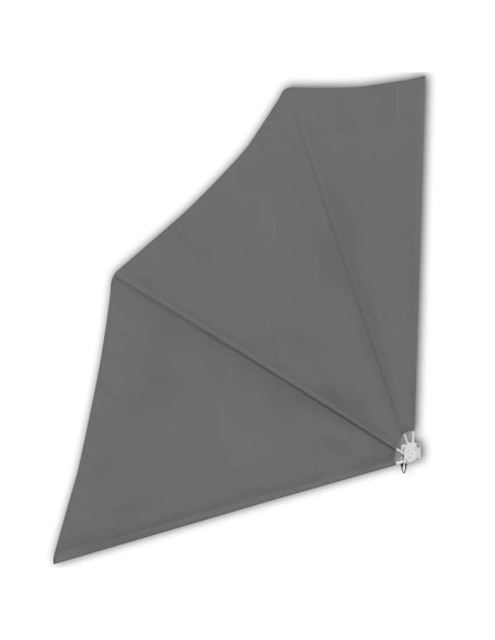 Tenda Laterale per Balcone Pieghevole Grigia 140x140 cm