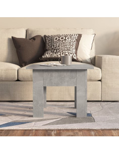 Tavolino da Caffè Grigio Cemento 55x55x42 cm in Truciolato 2