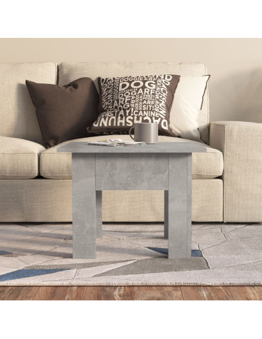 Tavolino da Caffè Grigio Cemento 55x55x42 cm in Truciolato