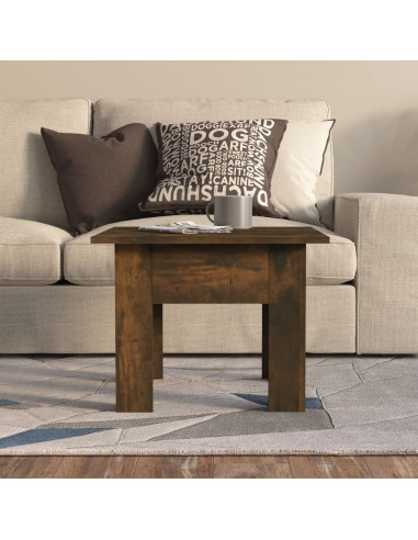 Tavolino da Salotto Rovere Fumo 55x55x42 cm in Truciolato