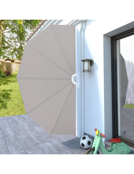 Tenda Laterale per Terrazza Pieghevole Crema 160 cm