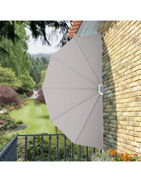 Tenda Laterale per Terrazza Pieghevole Crema 160 cm