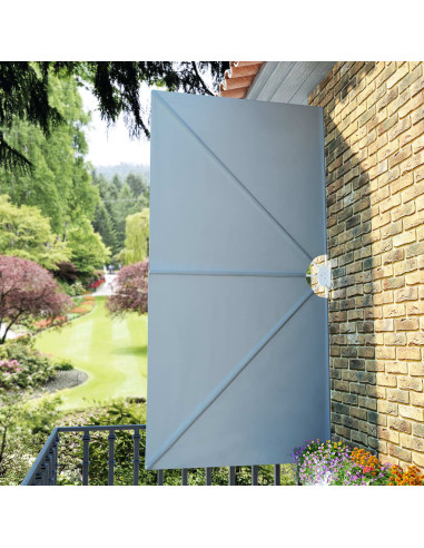 Tenda Laterale per Terrazza Pieghevole Grigio 300x150 cm