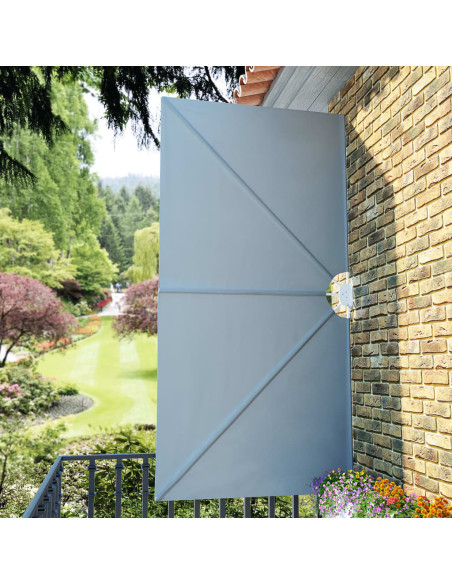 Tenda Laterale per Terrazza Pieghevole Grigio 300x150 cm