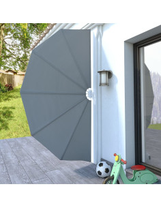 Tenda Laterale per Terrazza Pieghevole Grigio 160 cm 2