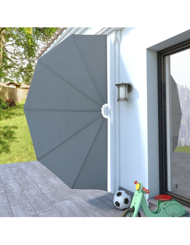 Tenda Laterale per Terrazza Pieghevole Grigio 160 cm