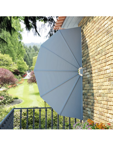 Tenda Laterale per Terrazza Pieghevole Grigio 160 cm