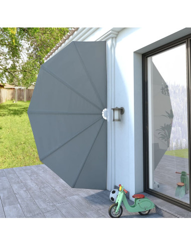 Tenda Laterale per Terrazza Pieghevole Grigio 200 cm