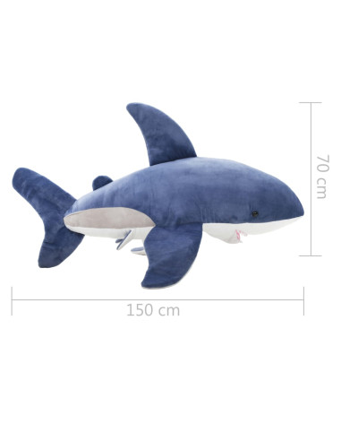 Giocattolo di Peluche Squalo Bianco Blu e Bianco