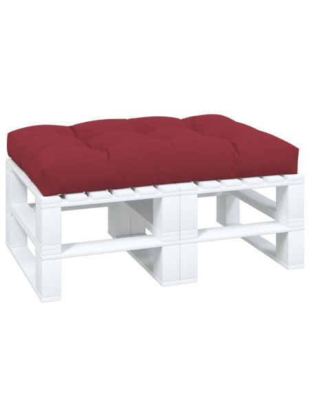 Cuscino per Pallet 120 x 80 x 12 cm Rosso Vino in Tessuto