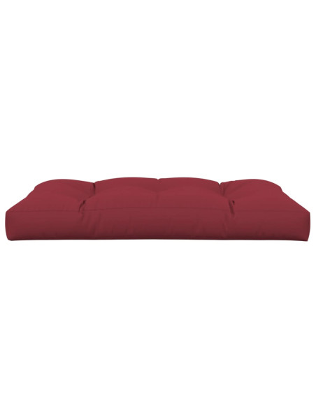 Cuscino per Pallet 120 x 80 x 12 cm Rosso Vino in Tessuto