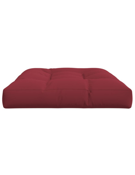 Cuscino per Pallet 120 x 80 x 12 cm Rosso Vino in Tessuto
