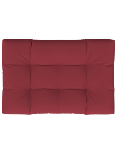 Cuscino per Pallet 120 x 80 x 12 cm Rosso Vino in Tessuto