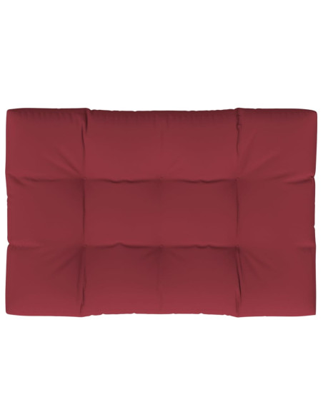 Cuscino per Pallet 120 x 80 x 12 cm Rosso Vino in Tessuto