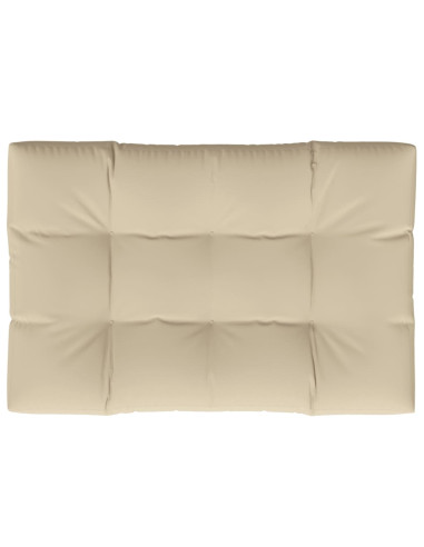 Cuscino per Pallet Beige 120x80x12 cm in Tessuto