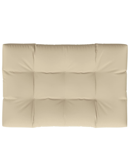 Cuscino per Pallet Beige 120x80x12 cm in Tessuto