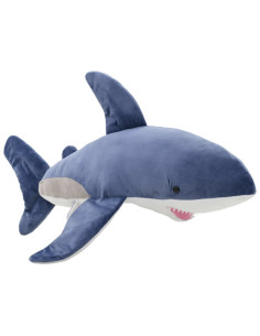 Giocattolo di Peluche Squalo Bianco Blu e Bianco