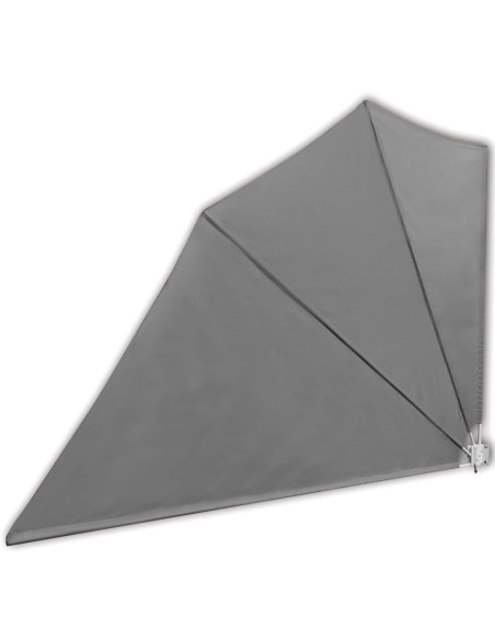 Tenda Laterale per Balcone Pieghevole Grigia 160x240 cm
