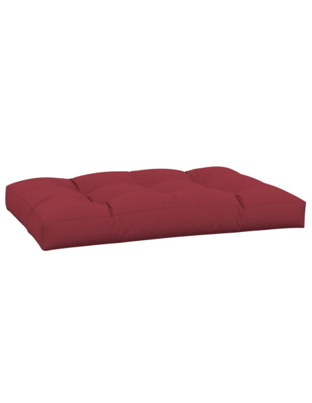 Cuscino per Pallet 120 x 80 x 12 cm Rosso Vino in Tessuto