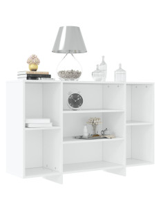 Credenza Bianca 120x30x75 cm in Legno Multistrato 2