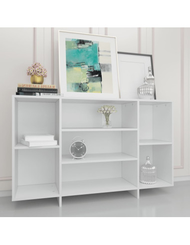 Credenza Bianca 120x30x75 cm in Legno Multistrato
