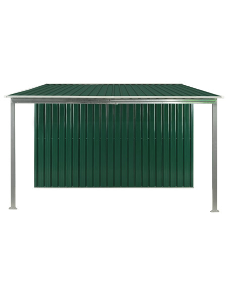 Capanno Giardino Porte Scorrevoli Verde 386x259x178 cm Acciaio