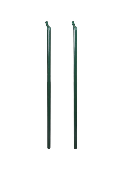Recinzione a Rete con Pali e Spuntoni in Acciaio 1,0x15 m