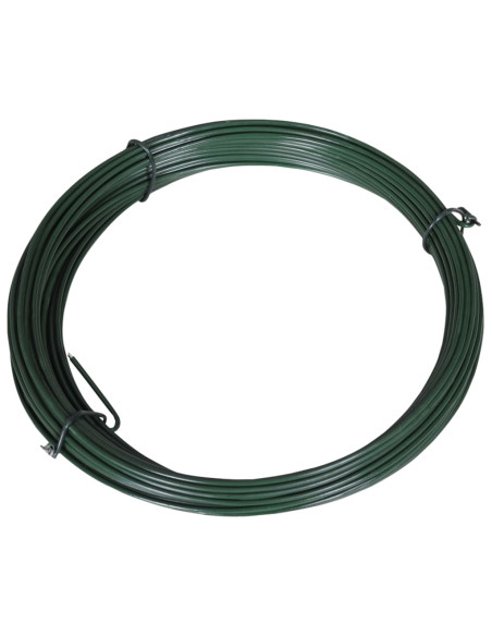 Recinzione a Rete con Pali e Spuntoni in Acciaio 1,0x15 m