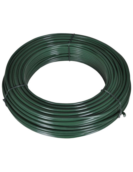 Recinzione a Rete con Pali e Spuntoni in Acciaio 1,0x15 m