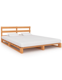 Giroletto in Pallet Marrone Legno Massello di Pino 200x200 cm