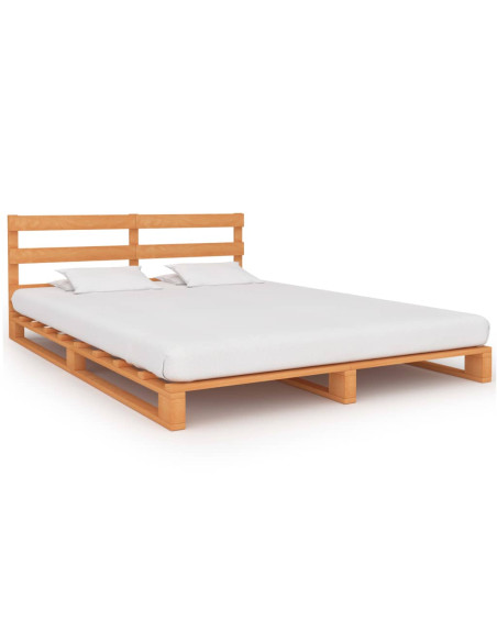 Giroletto in Pallet Marrone Legno Massello di Pino 200x200 cm