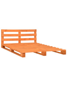 Giroletto in Pallet Marrone Legno Massello di Pino 200x200 cm 2