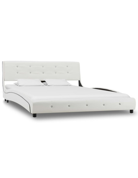 Giroletto senza Materasso Bianco in Similpelle 135x190 cm