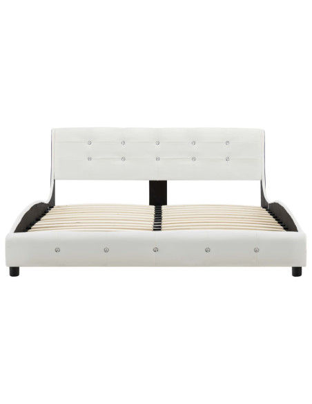 Giroletto senza Materasso Bianco in Similpelle 135x190 cm