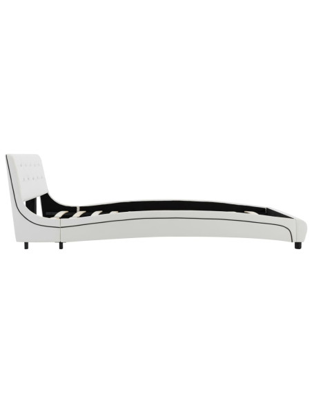 Giroletto senza Materasso Bianco in Similpelle 135x190 cm