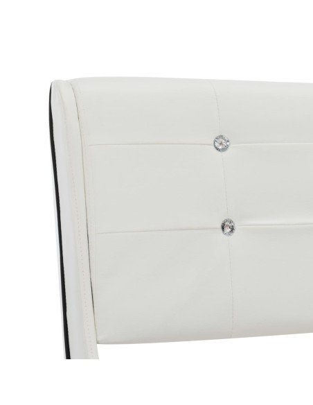Giroletto senza Materasso Bianco in Similpelle 135x190 cm