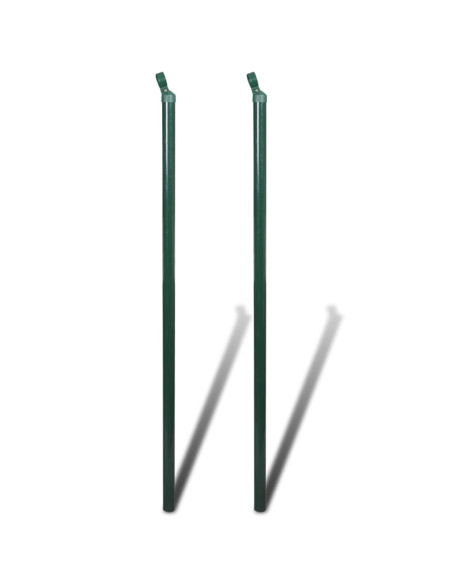 Recinzione a Rete con Pali e Spuntoni in Acciaio 1,25x15 m
