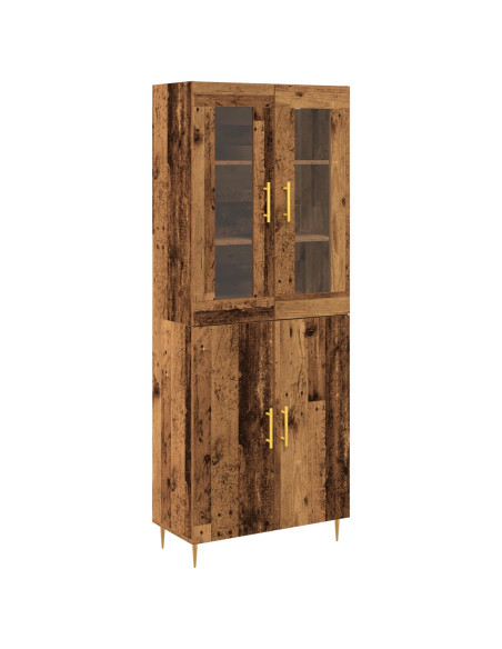 Highboard Legno Vecchio 69.5x34x180 cm Legno Ingegnerizzato