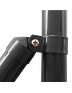 Set Rete di Recinzione con Picchetti 0,8x25 m Grigia