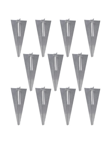 Set Rete di Recinzione con Picchetti 0,8x25 m Grigia