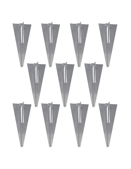 Set Rete di Recinzione con Picchetti 1,5x25 m Grigia